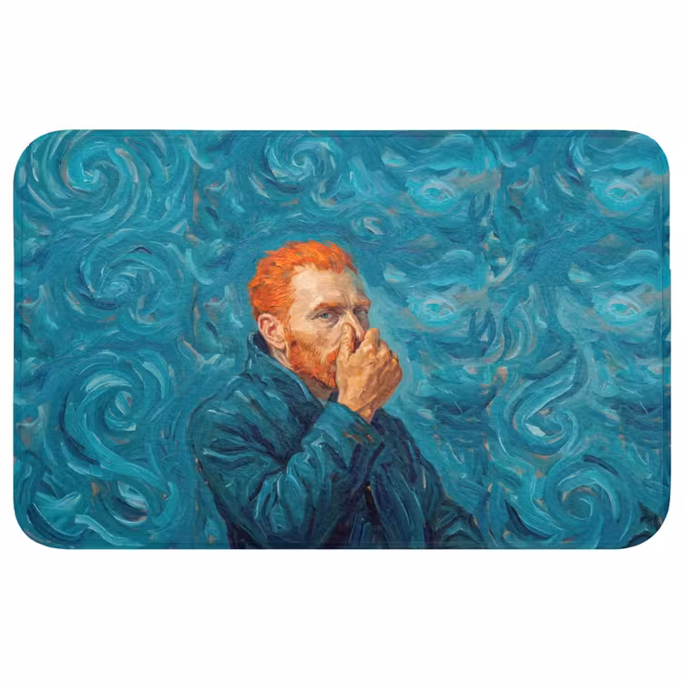 Badmat - Portret - Klassiek - Blauw — 1