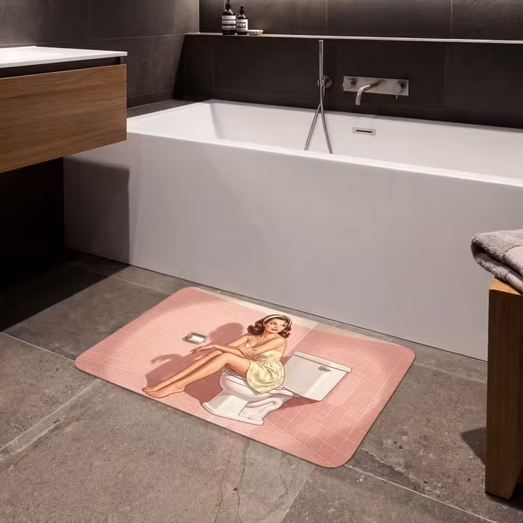 Badmat - Roze - Retro - Vrouw — 4