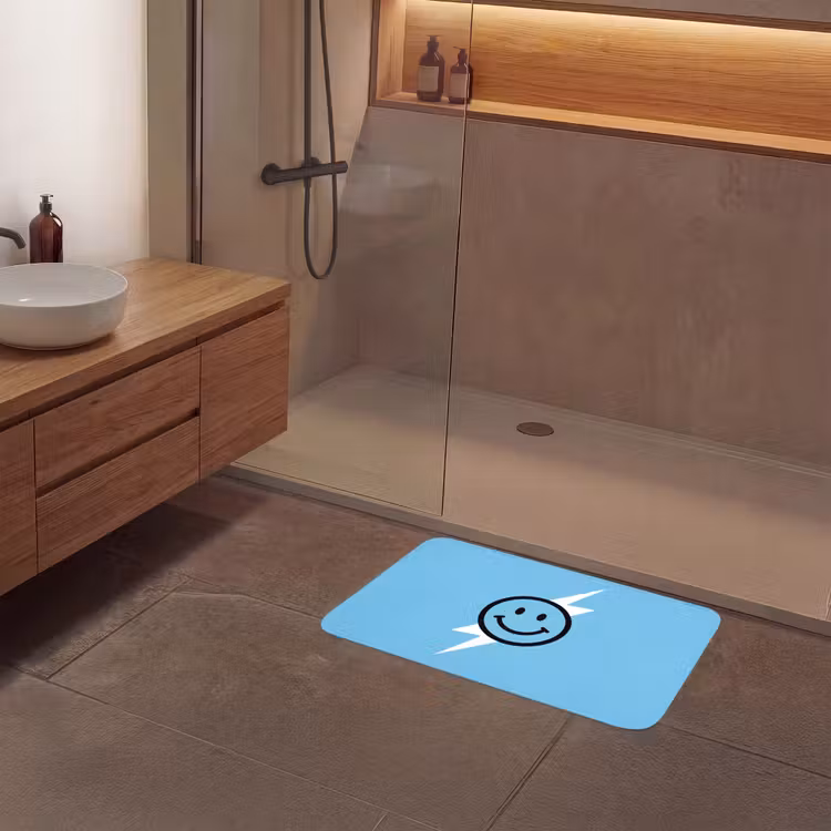 Badmat - Smiley - Blauw - Bliksem — 6