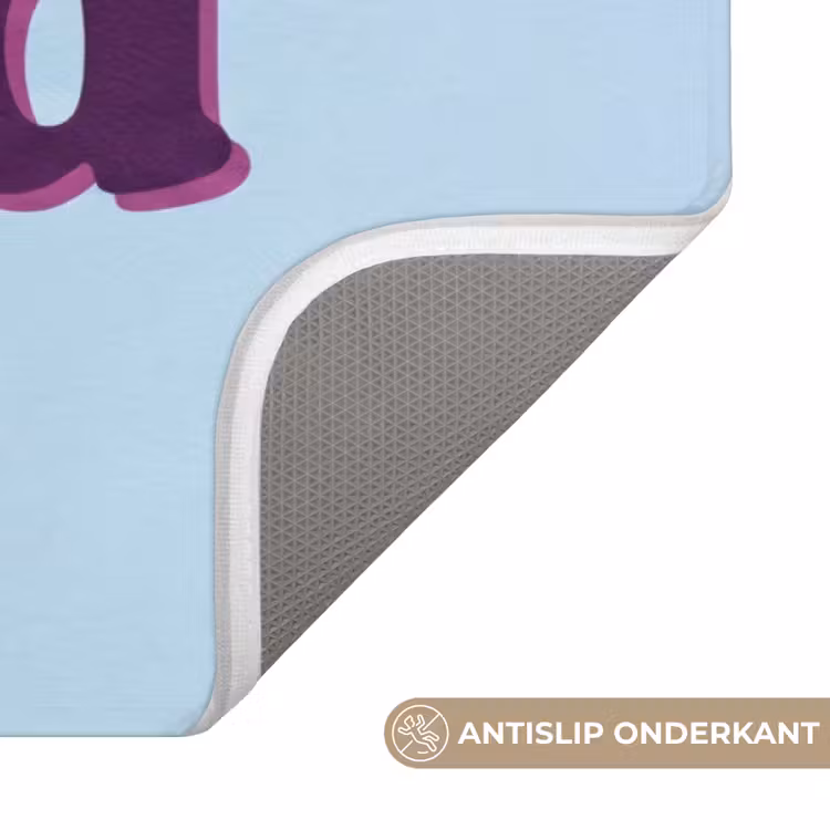 Badmat - Speels - Boodschap - Blauw — 3