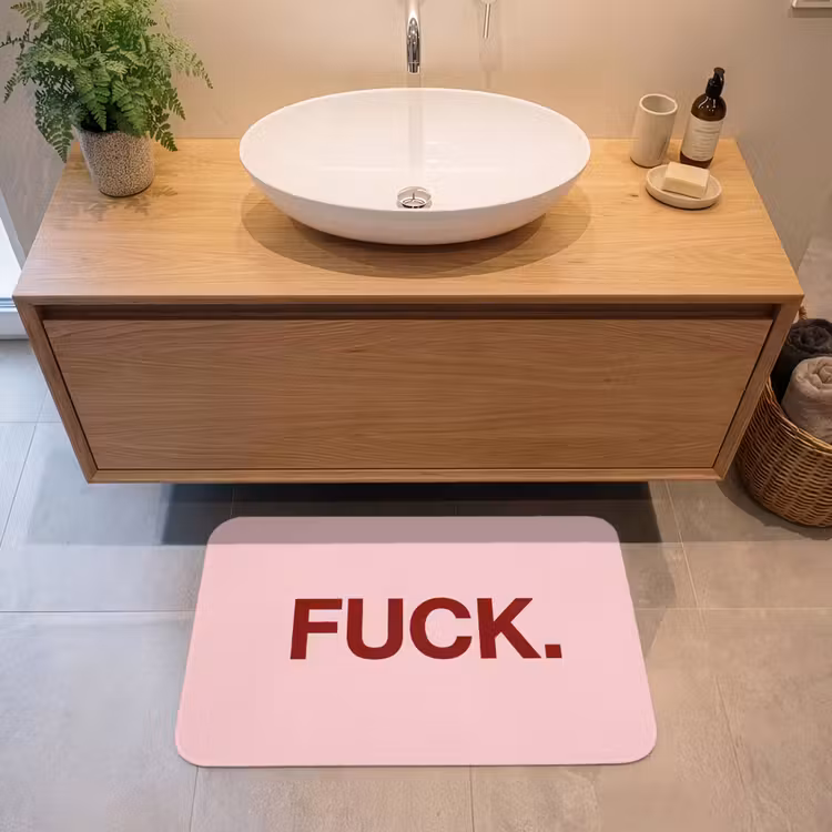 Badmat - Statement - Krachtig - Roze — 2