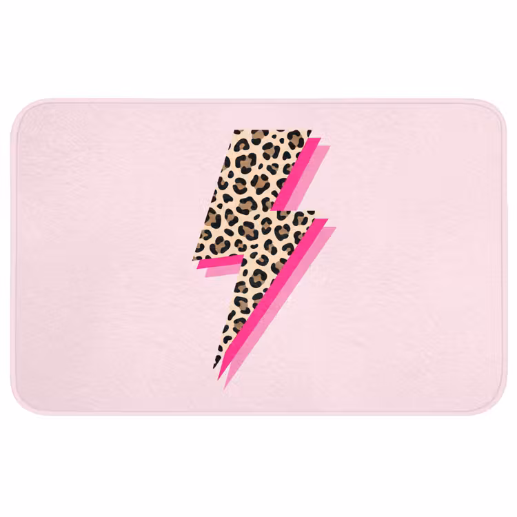 Badmat - Stippen - Roze - Bliksem — 1
