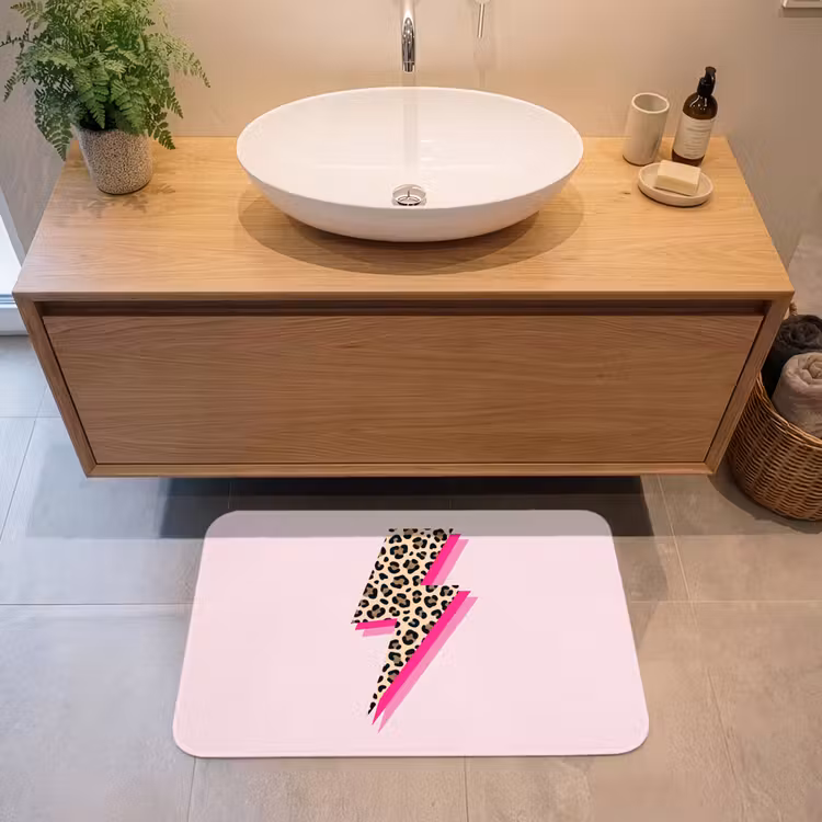 Badmat - Stippen - Roze - Bliksem — 2
