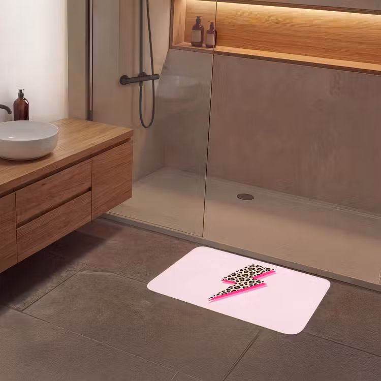 Badmat - Stippen - Roze - Bliksem — 6