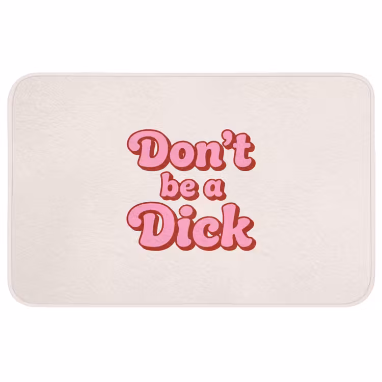 Badmat - Tekst - Boodschap - Roze — 1