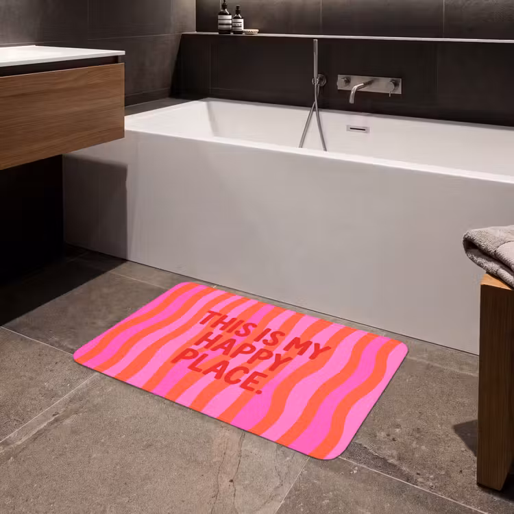 Badmat - Tekst - Modern - Kleurrijk — 4