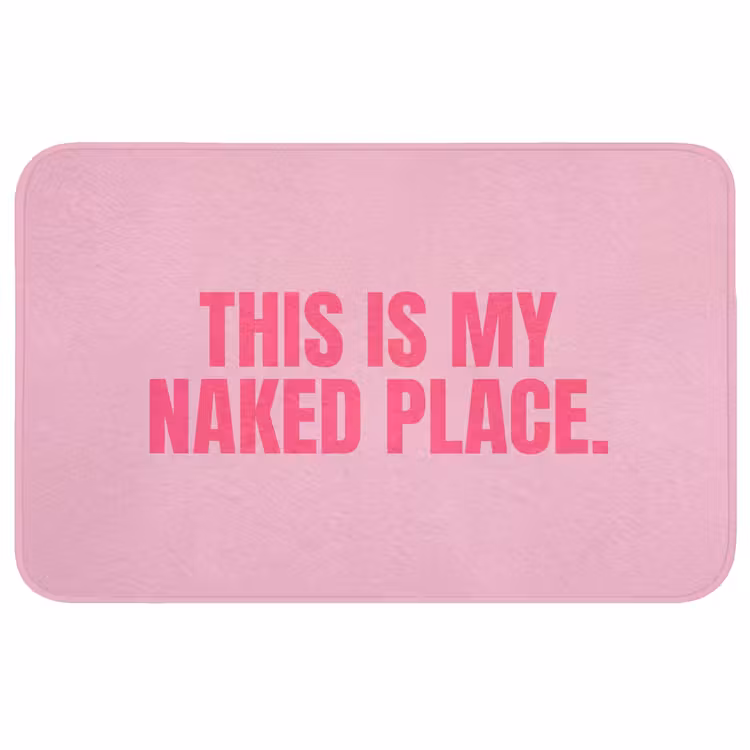 Badmat - Tekst - Modern - Roze — 1