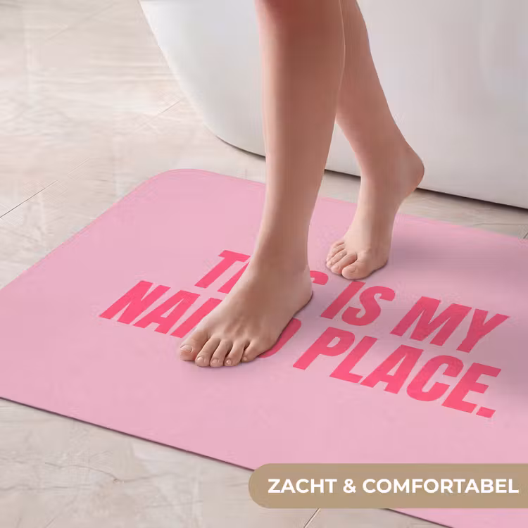 Badmat - Tekst - Modern - Roze — 5