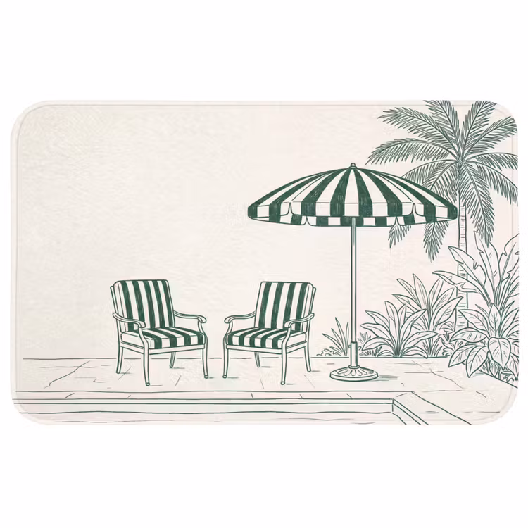 Badmat - Terras - Illustratie - Groen — 1