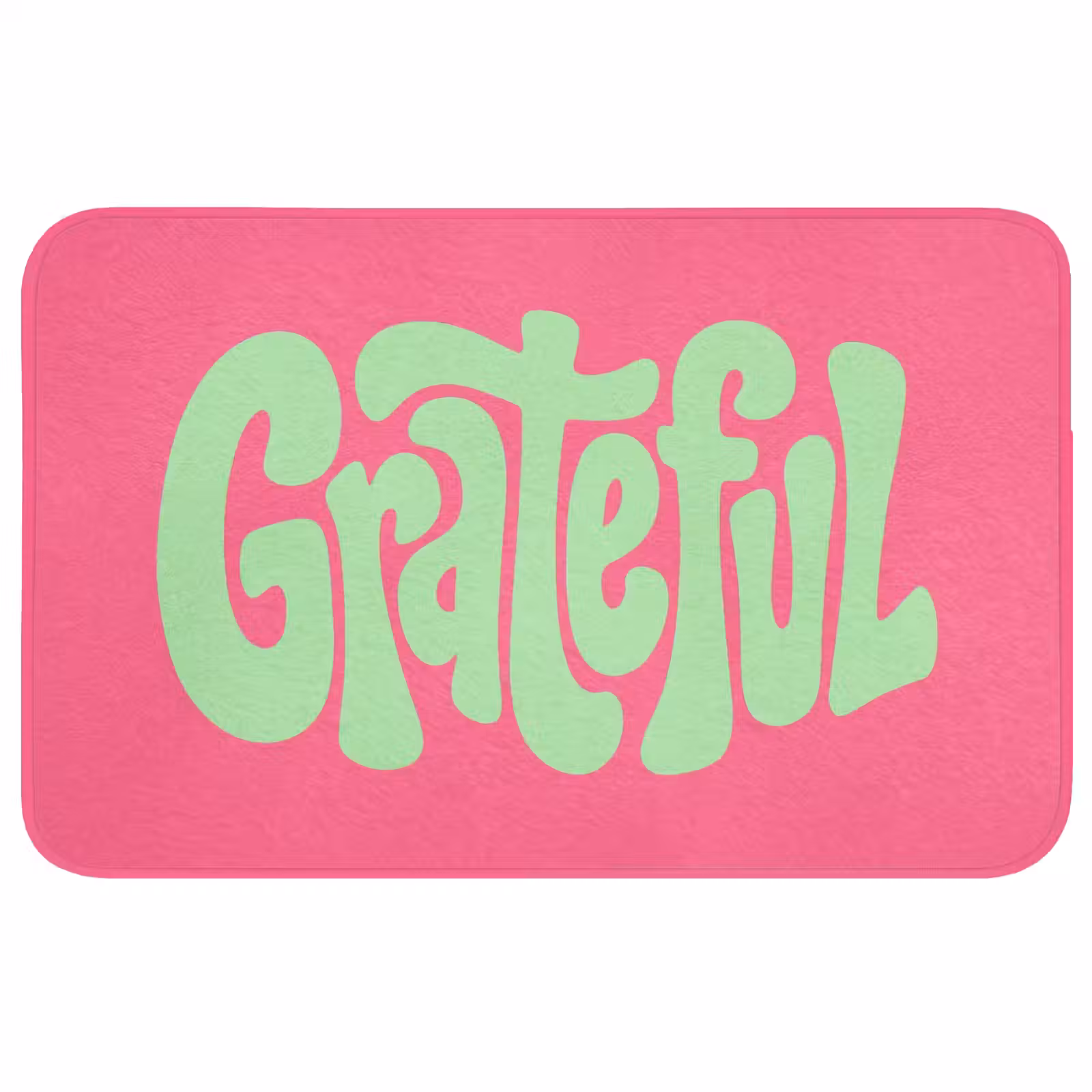 Badmat - Grateful - Groen - Grafisch - Vloeiend — 1