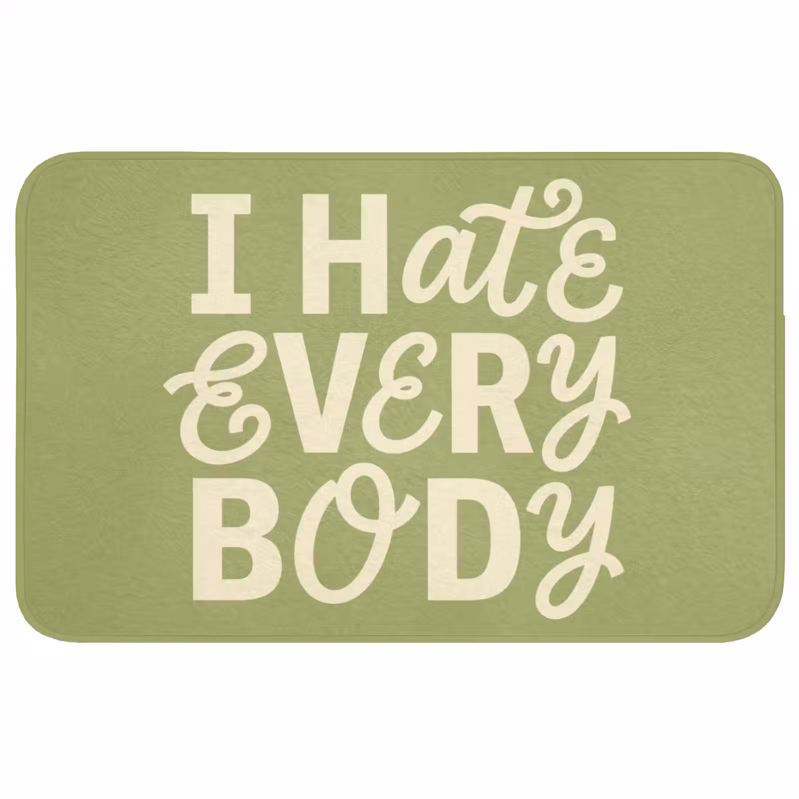 Badmat - I hate everybody - Groen - Retro — 1
