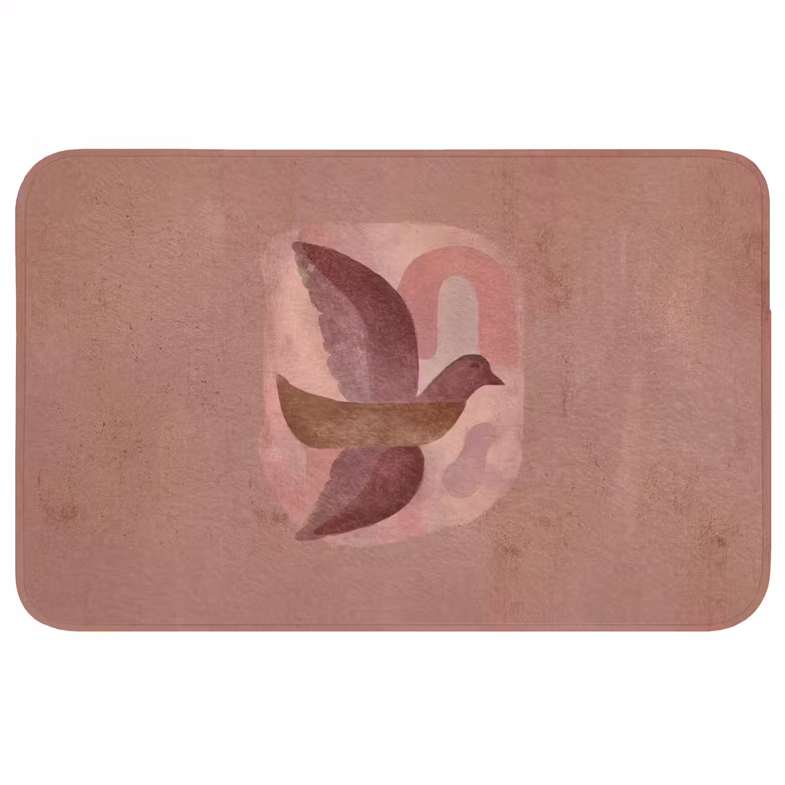 Badmat - Illustratie - Vogels - Abstract - Roze — 1