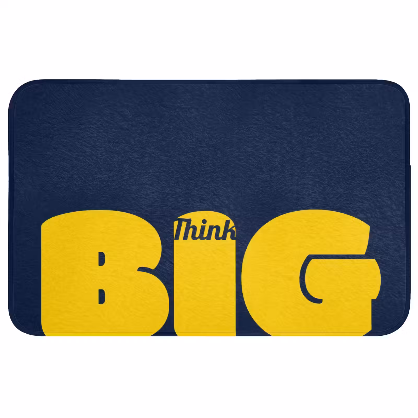 Badmat - Think big - Blauw - Geel — 1