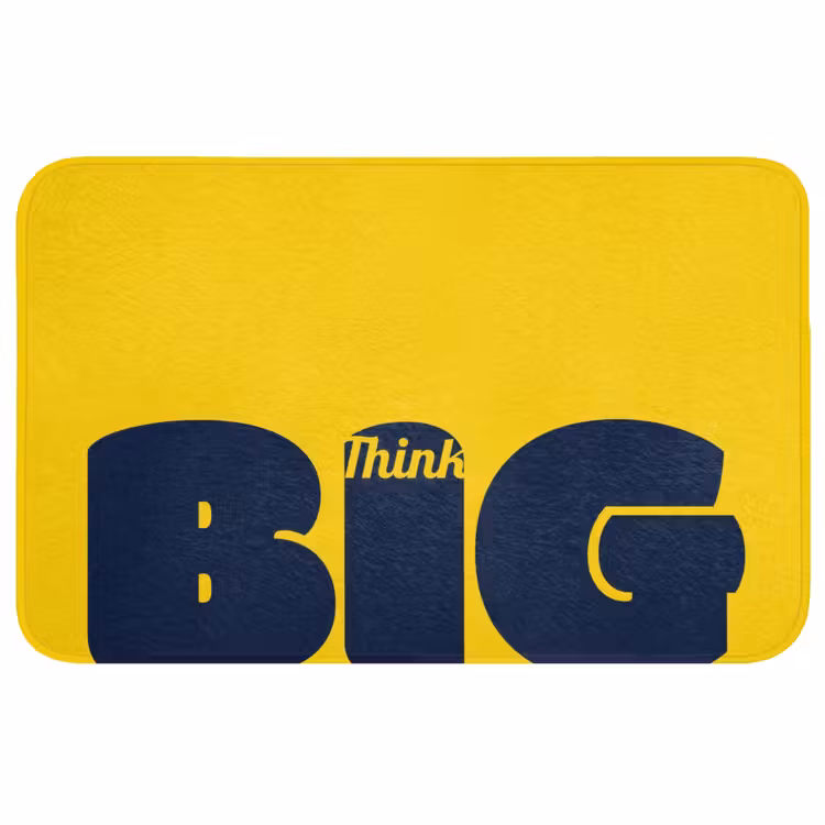 Badmat - Geel - Think big - Grafisch — 1