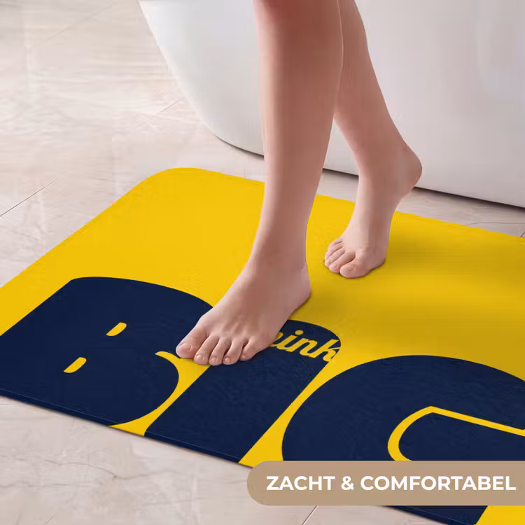 Badmat - Geel - Think big - Grafisch — 5