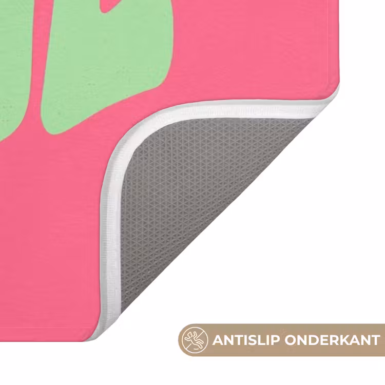 Badmat - Grateful - Groen - Grafisch - Vloeiend — 3