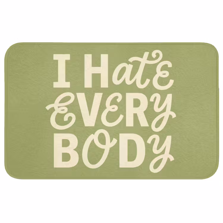 Badmat - I hate everybody - Groen - Retro — 1