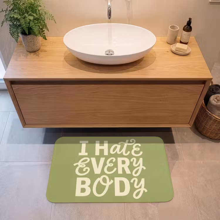 Badmat - I hate everybody - Groen - Retro — 2
