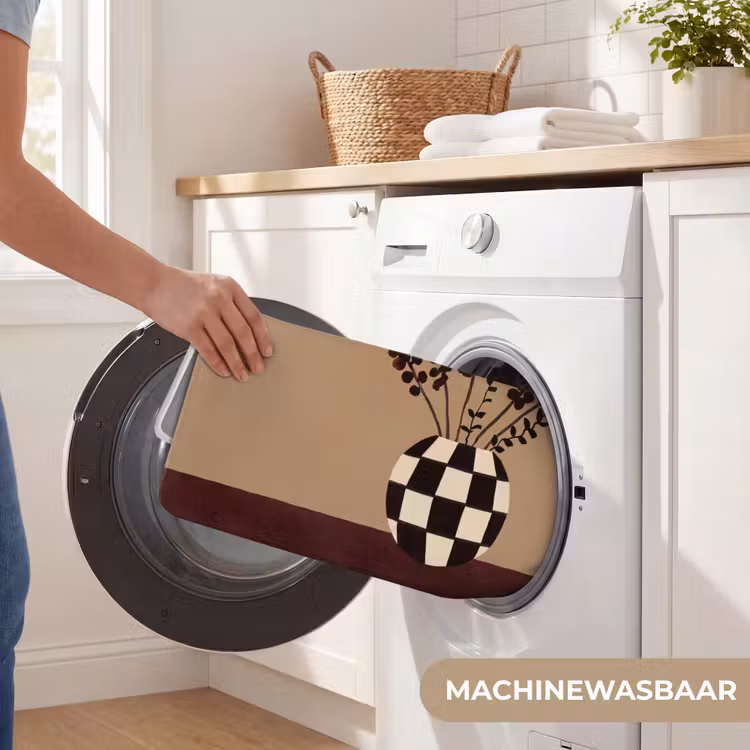 Badmat - Minimalistisch - Vaas - Bloemen - Bruin — 7