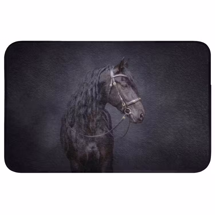 Badmat - Portret - Paard - Donker — 1