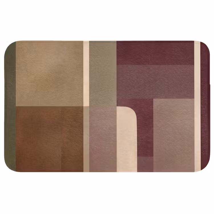 Badmat - Vlakken - Abstract - Bordeaux - Lijnen — 1
