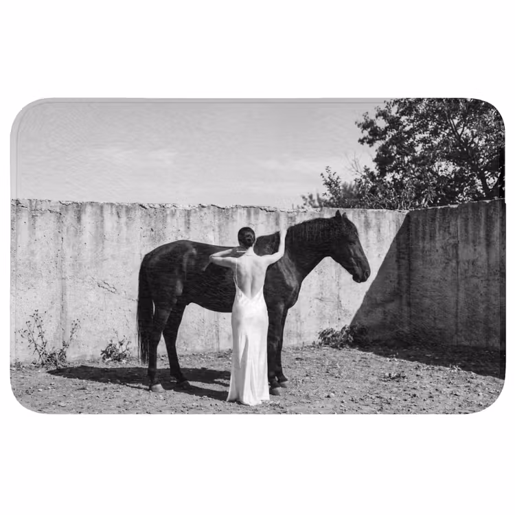 Badmat - Vrouw - Paard - Artistiek — 1