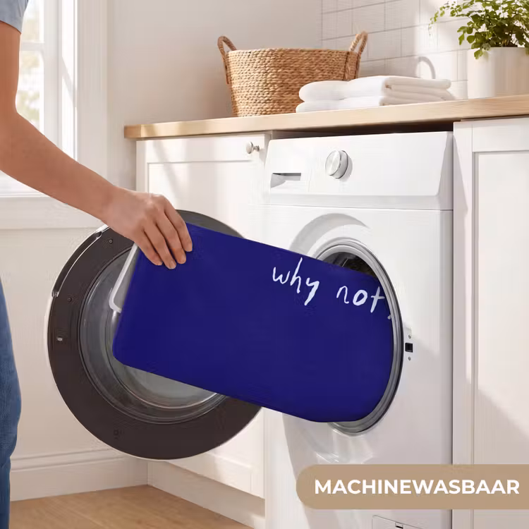 Badmat - Why not - Blauw - Handgeschreven — 7