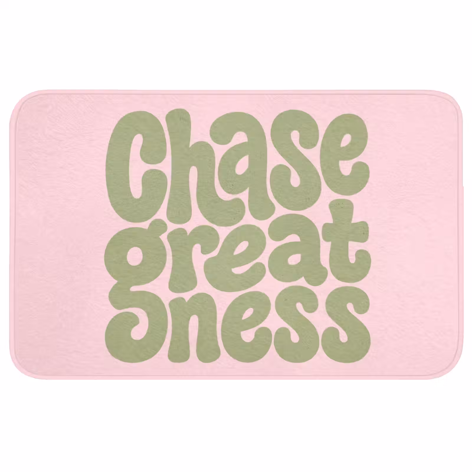 Badmat - Chase greatness - Groen - Roze - Retro — 1