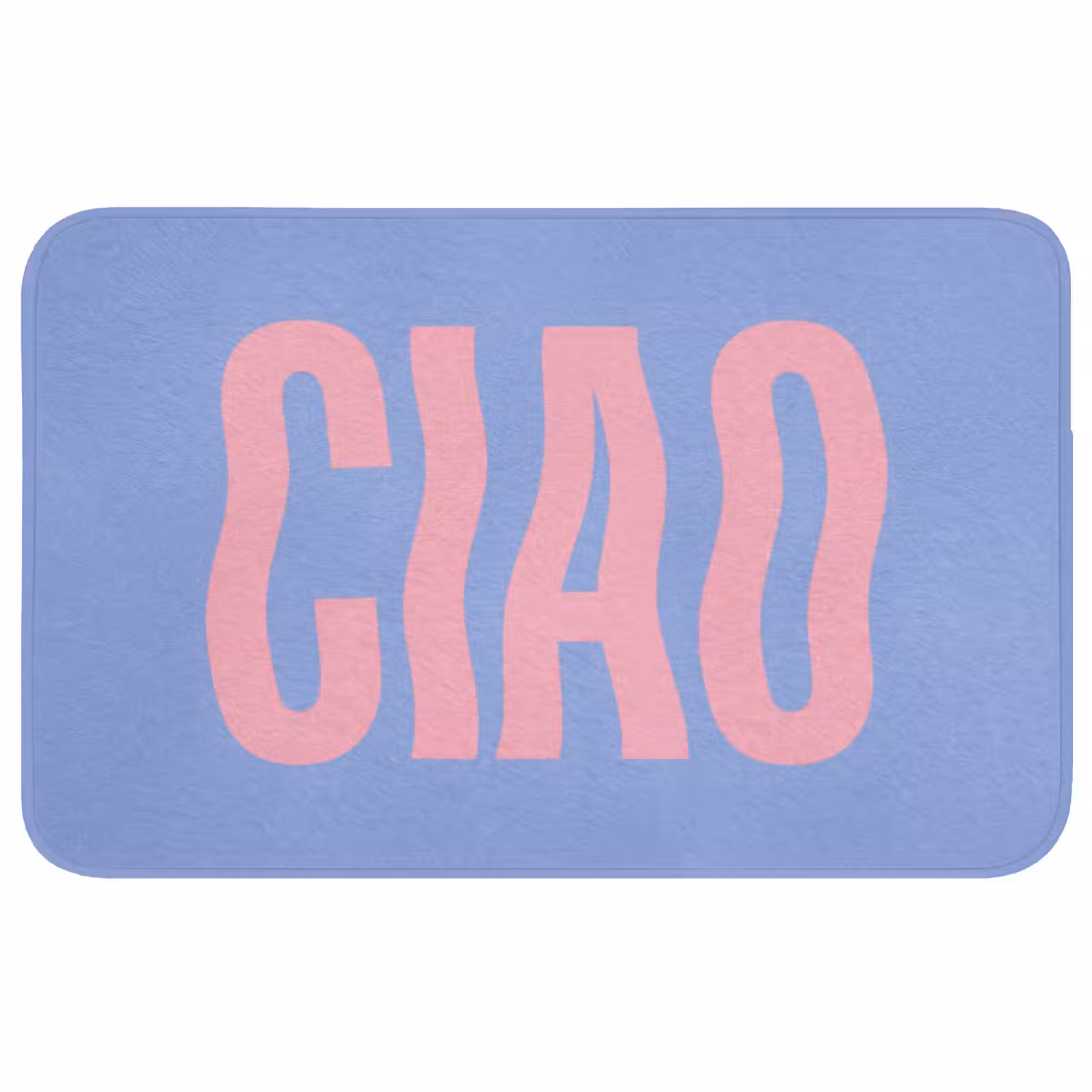 Badmat - Ciao - Roze - Blauw - Golvend — 1