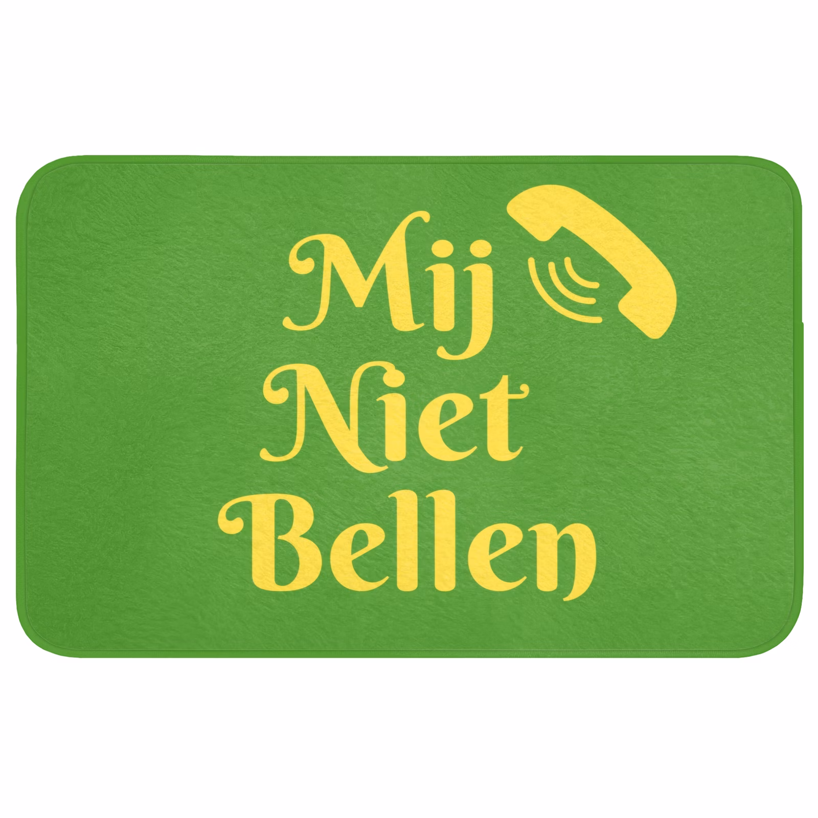 Badmat - Mij niet bellen - Telefoon - Groen — 1
