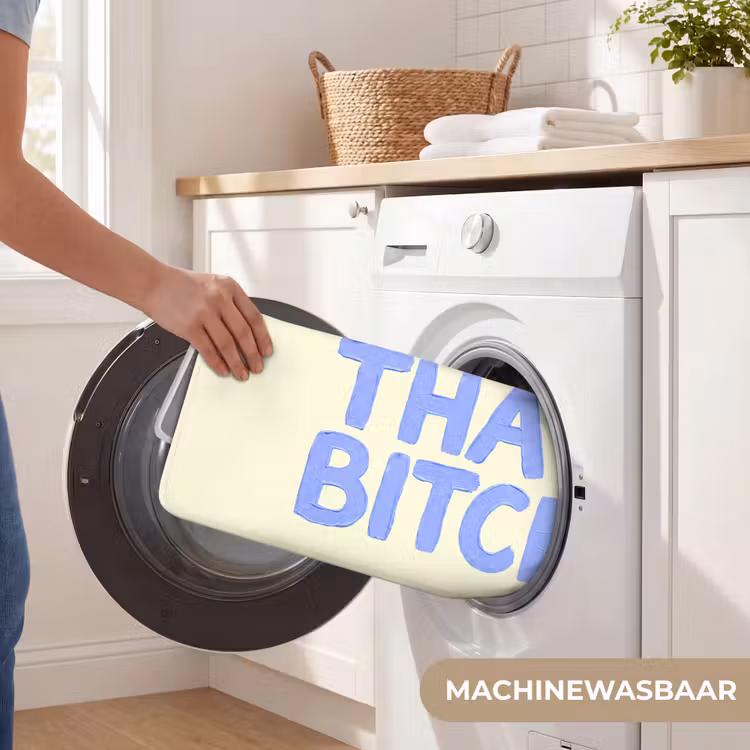 Badmat - 100% that bitch - Blauw - Wit — 7