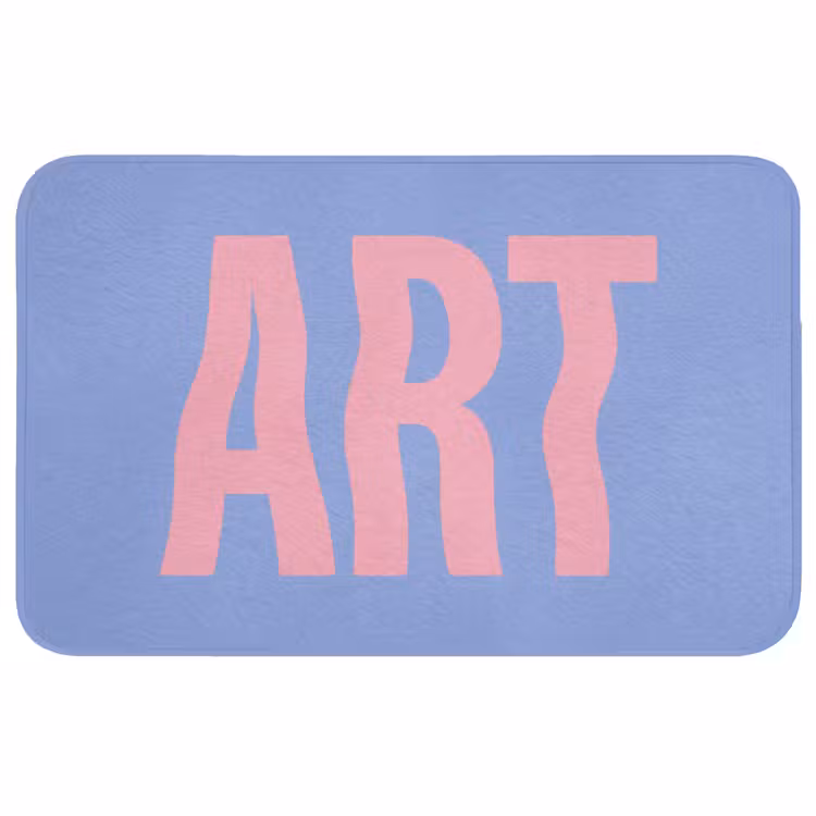 Badmat - Art - Roze - Blauw — 1