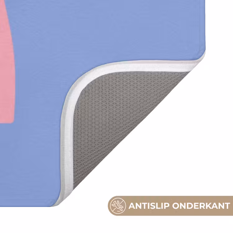 Badmat - Art - Roze - Blauw — 3