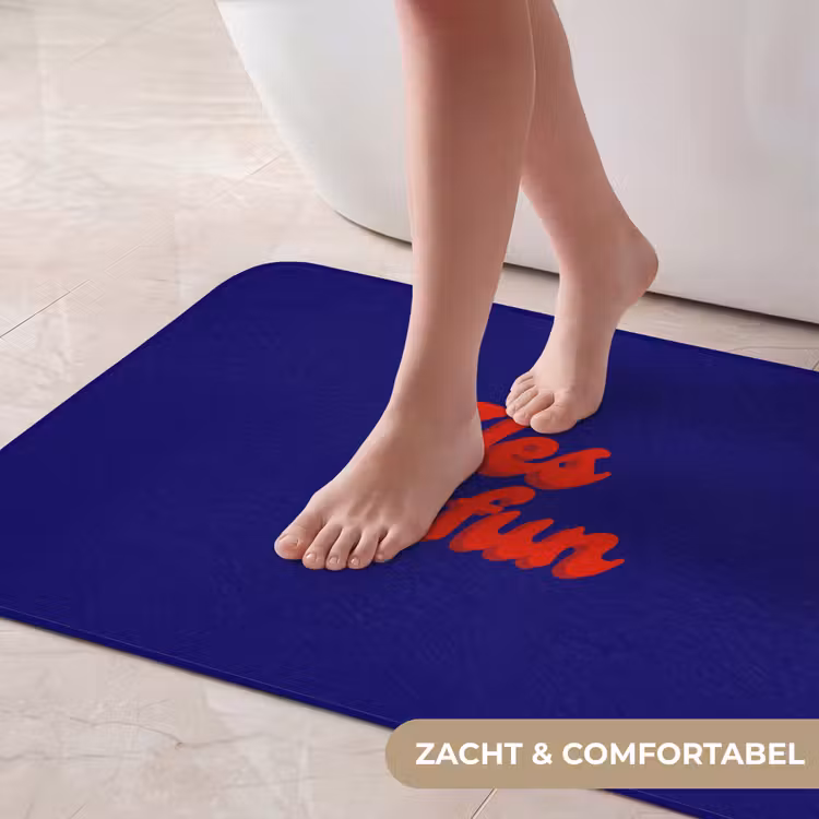 Badmat - Blauw - Rood - Yes fun - 3D — 5