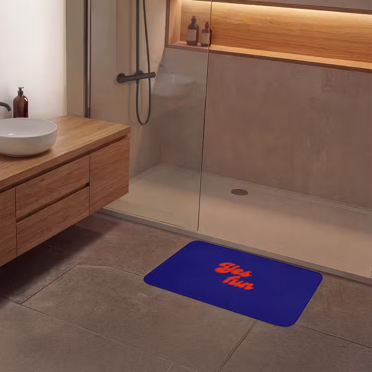 Badmat - Blauw - Rood - Yes fun - 3D — 6