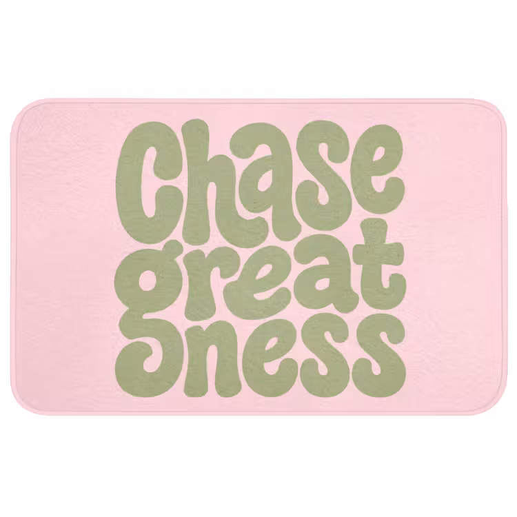 Badmat - Chase greatness - Groen - Roze - Retro — 1