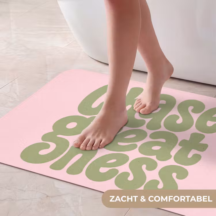 Badmat - Chase greatness - Groen - Roze - Retro — 5