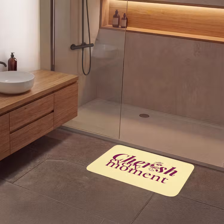 Badmat - Cherish every moment - Cocktailglas - Geel — 6