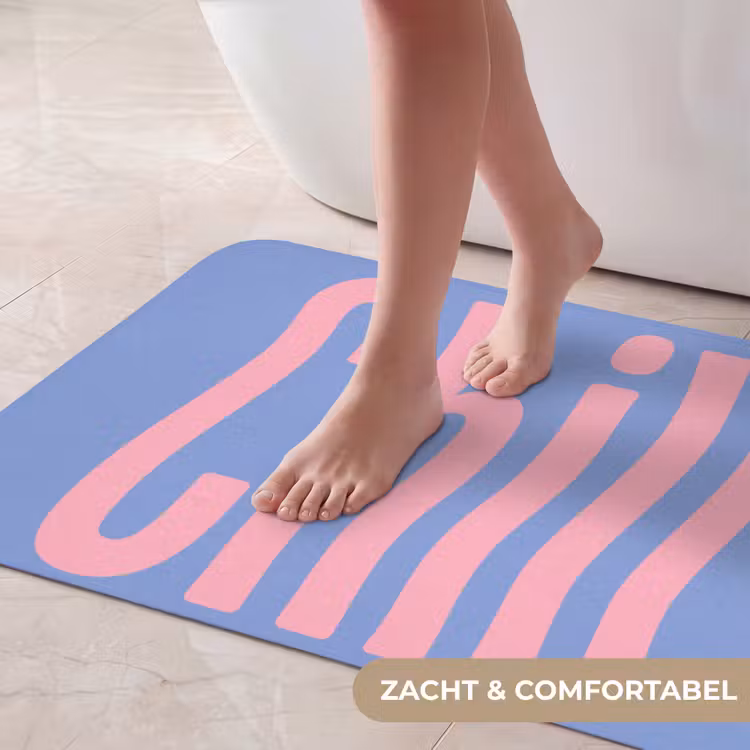 Badmat - Chill - Roze - Blauw - Golvend — 5