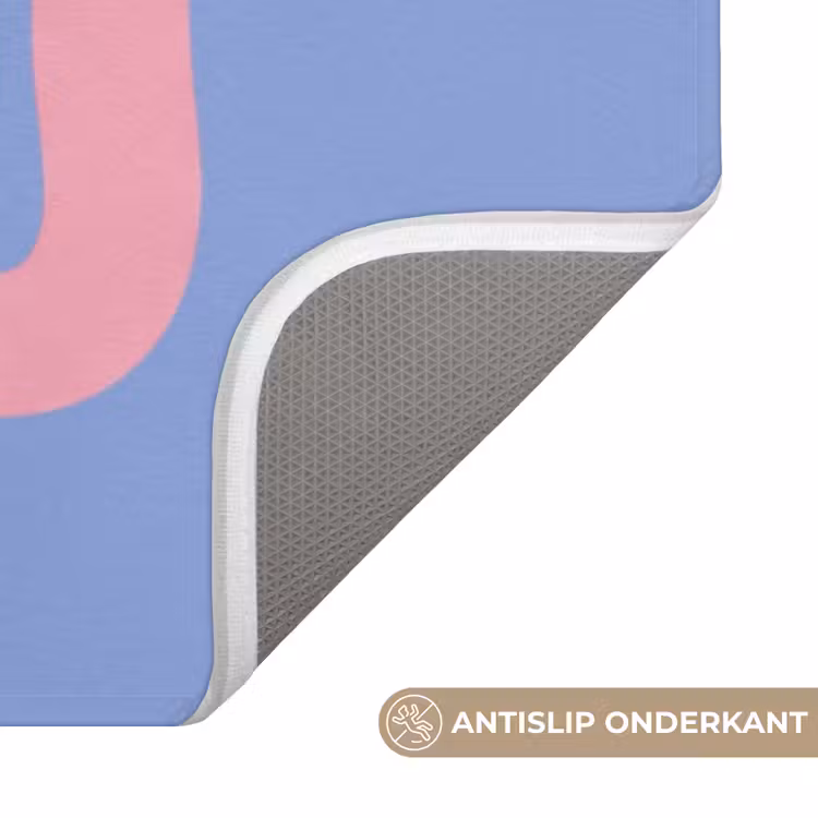 Badmat - Ciao - Roze - Blauw - Golvend — 3