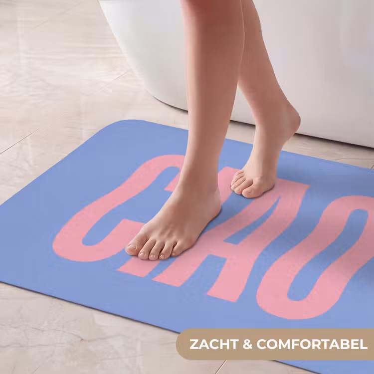 Badmat - Ciao - Roze - Blauw - Golvend — 5