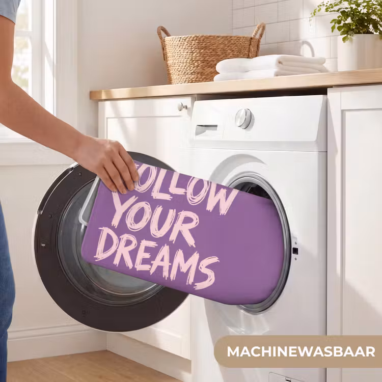 Badmat - Follow your dreams - Paars - Penseeltextuur — 7