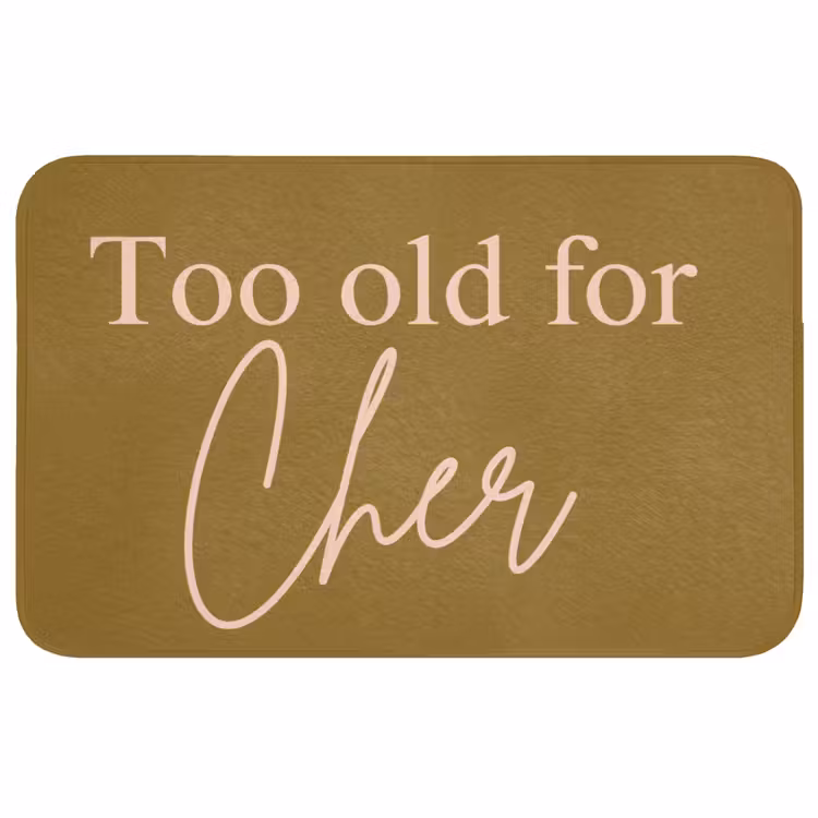 Badmat - Groen - Too old for cher - Roze — 1