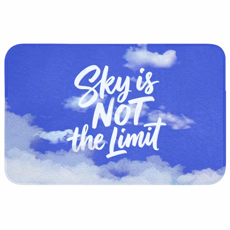 Badmat - Sky is not the limit - Blauwe lucht - Wolken — 1