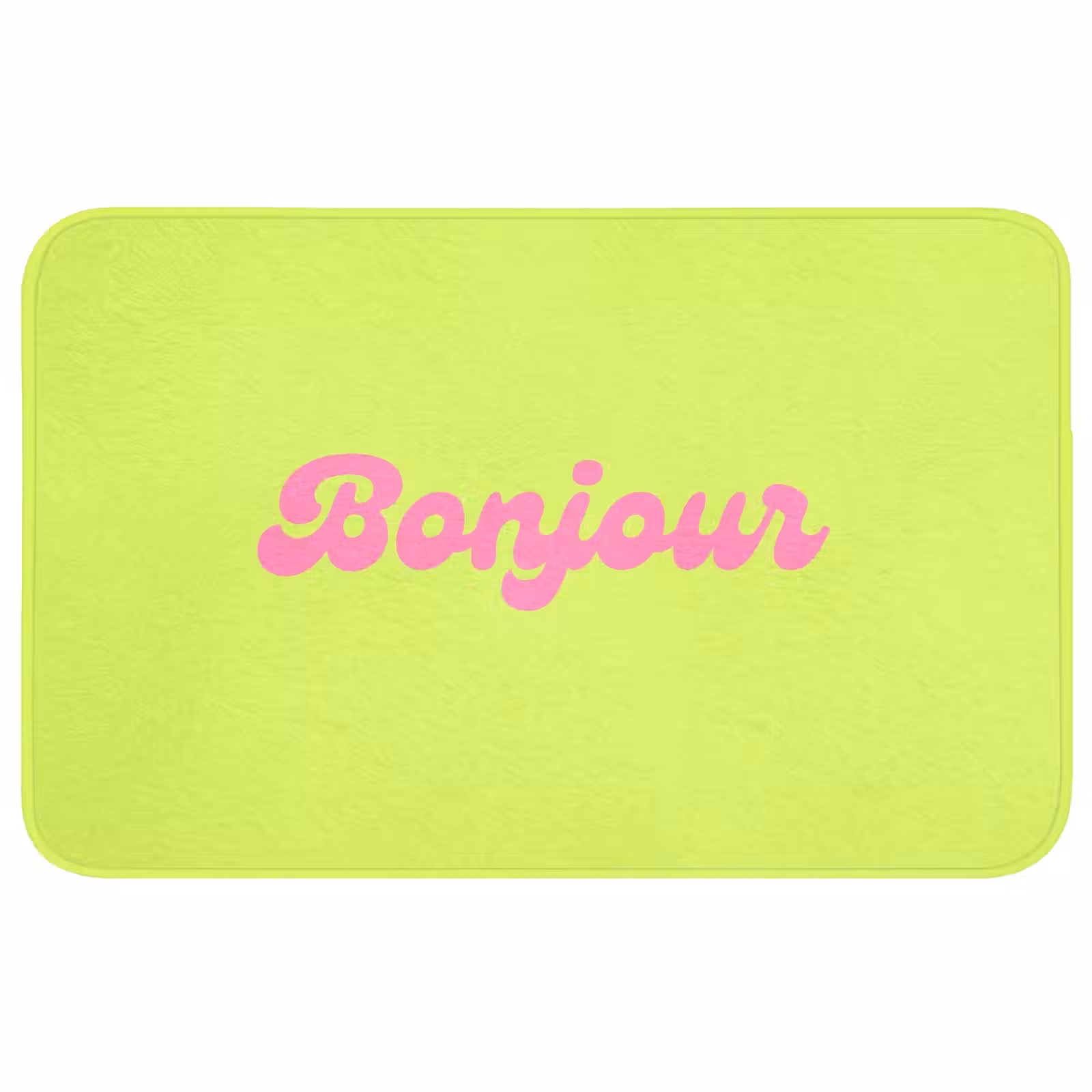 Badmat - Groen - Roze bonjour - Retro — 1