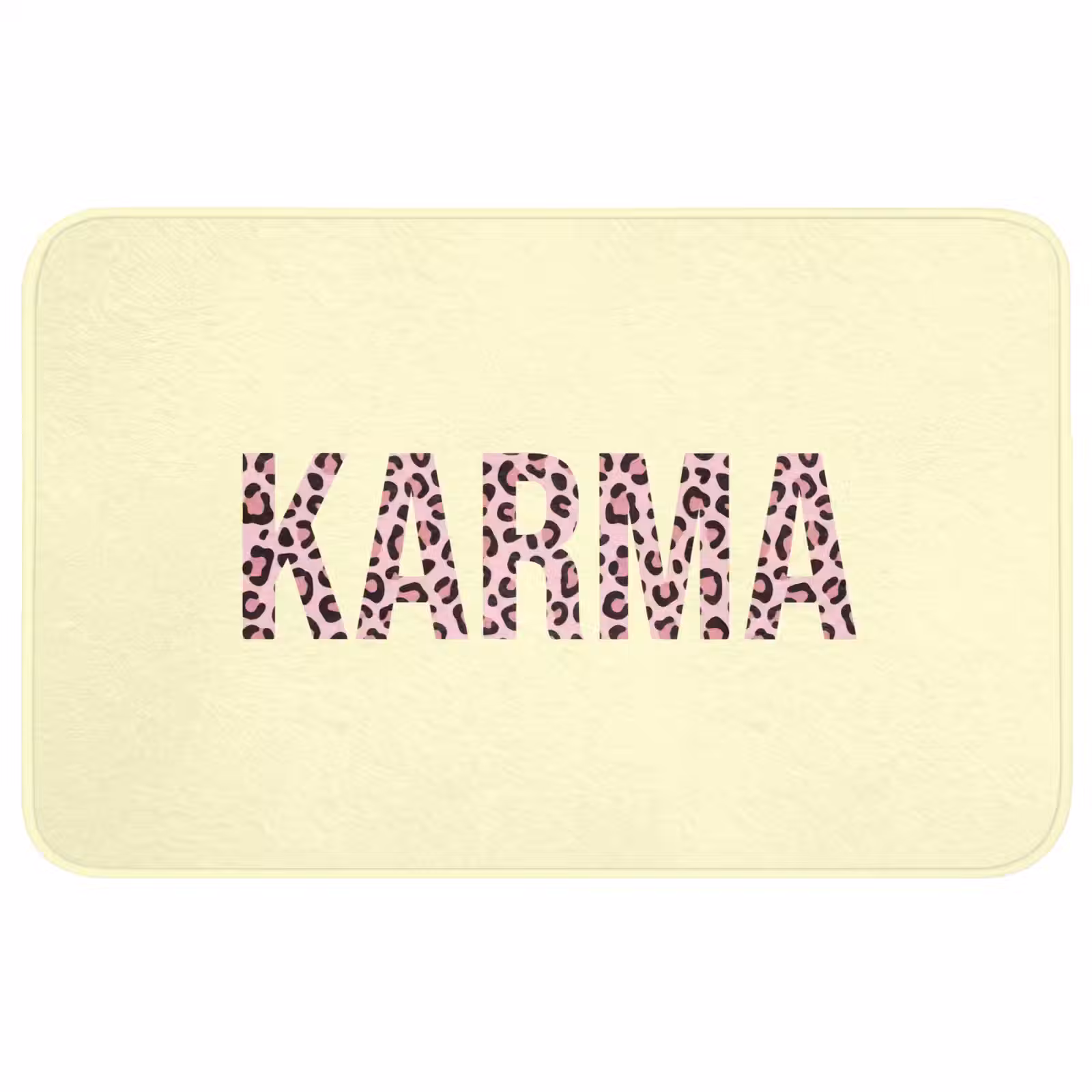Badmat - Karma - Luipaardprint - Geel — 1