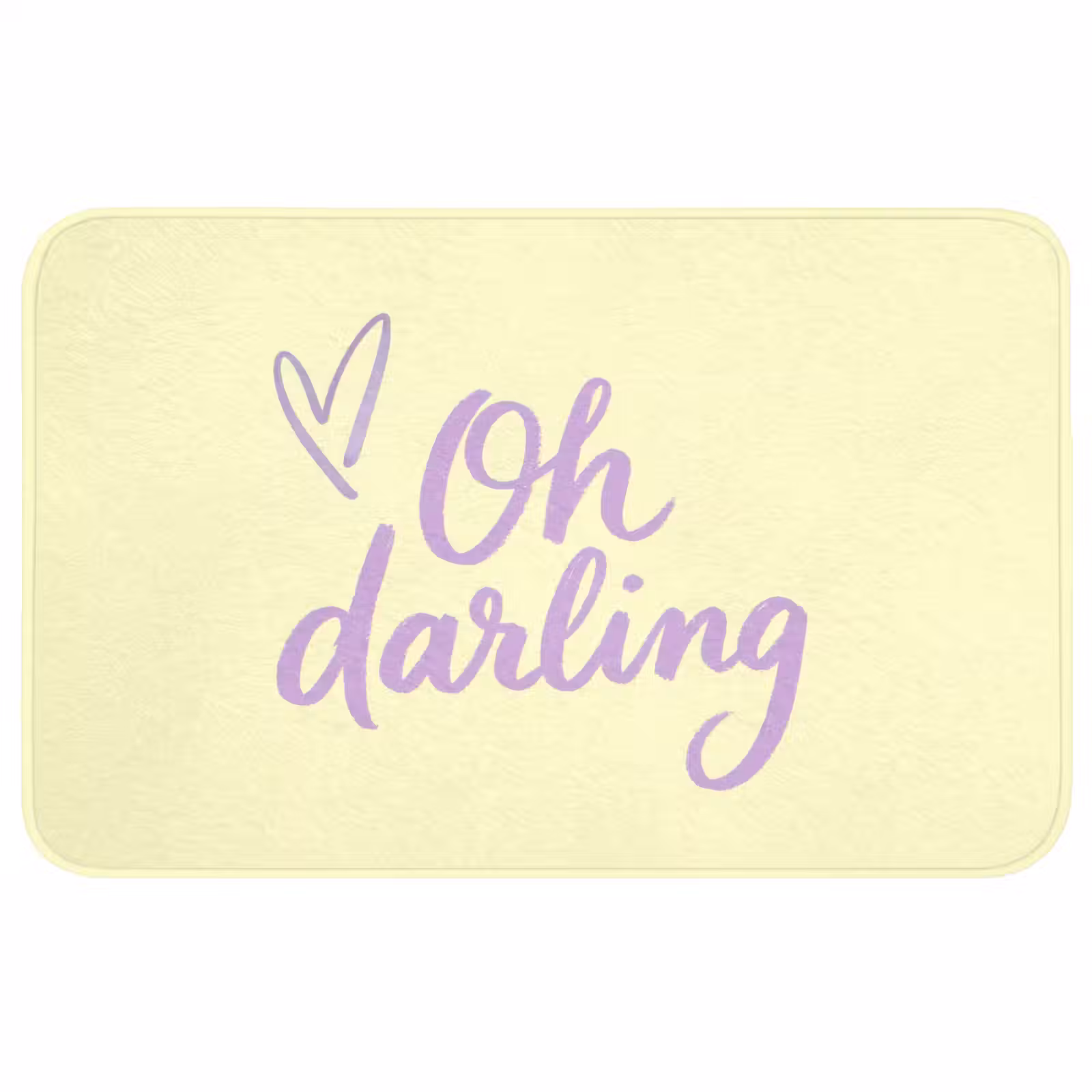 Badmat - Oh darling - Geel - Hart — 1