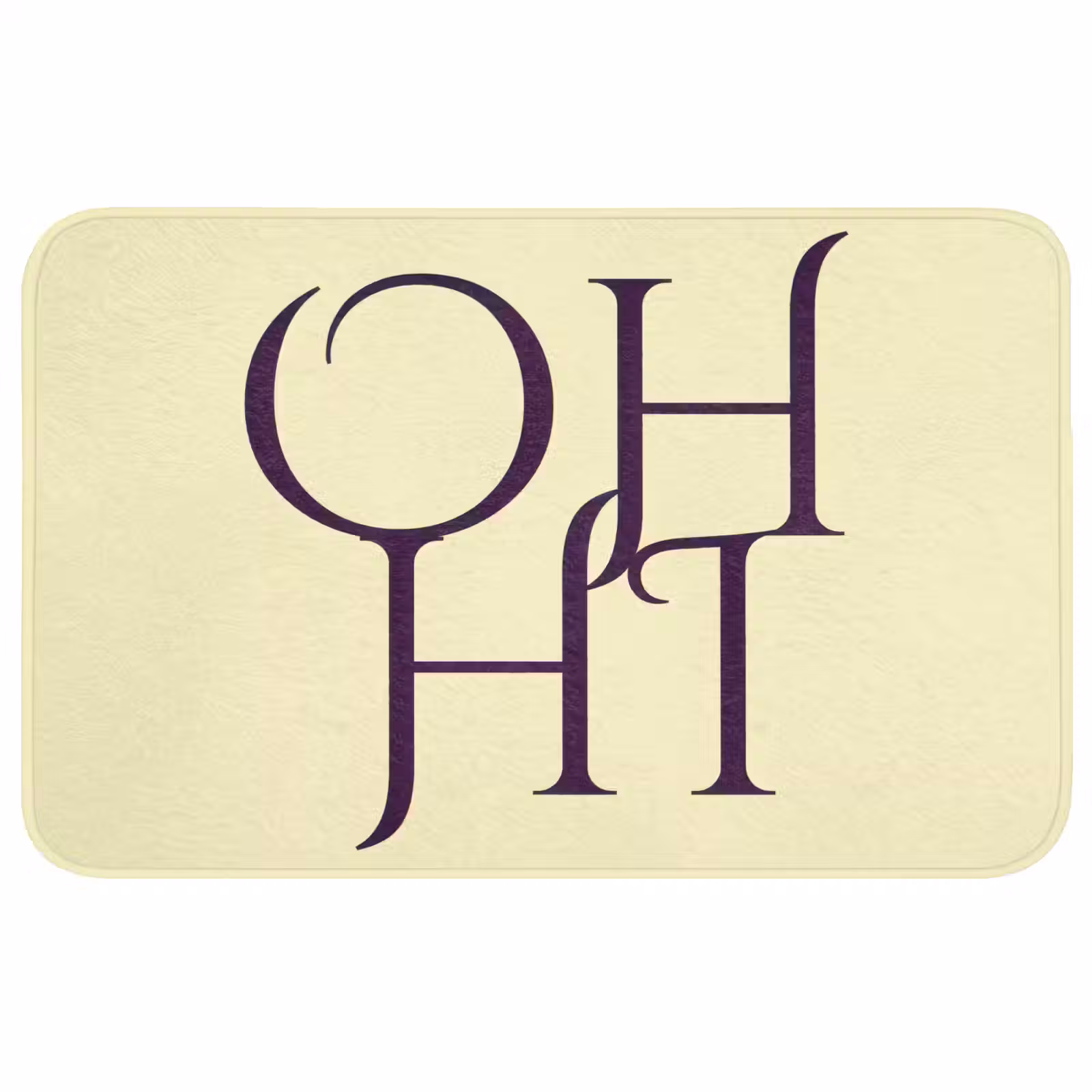 Badmat - Oh hi - Geel - Monogram — 1