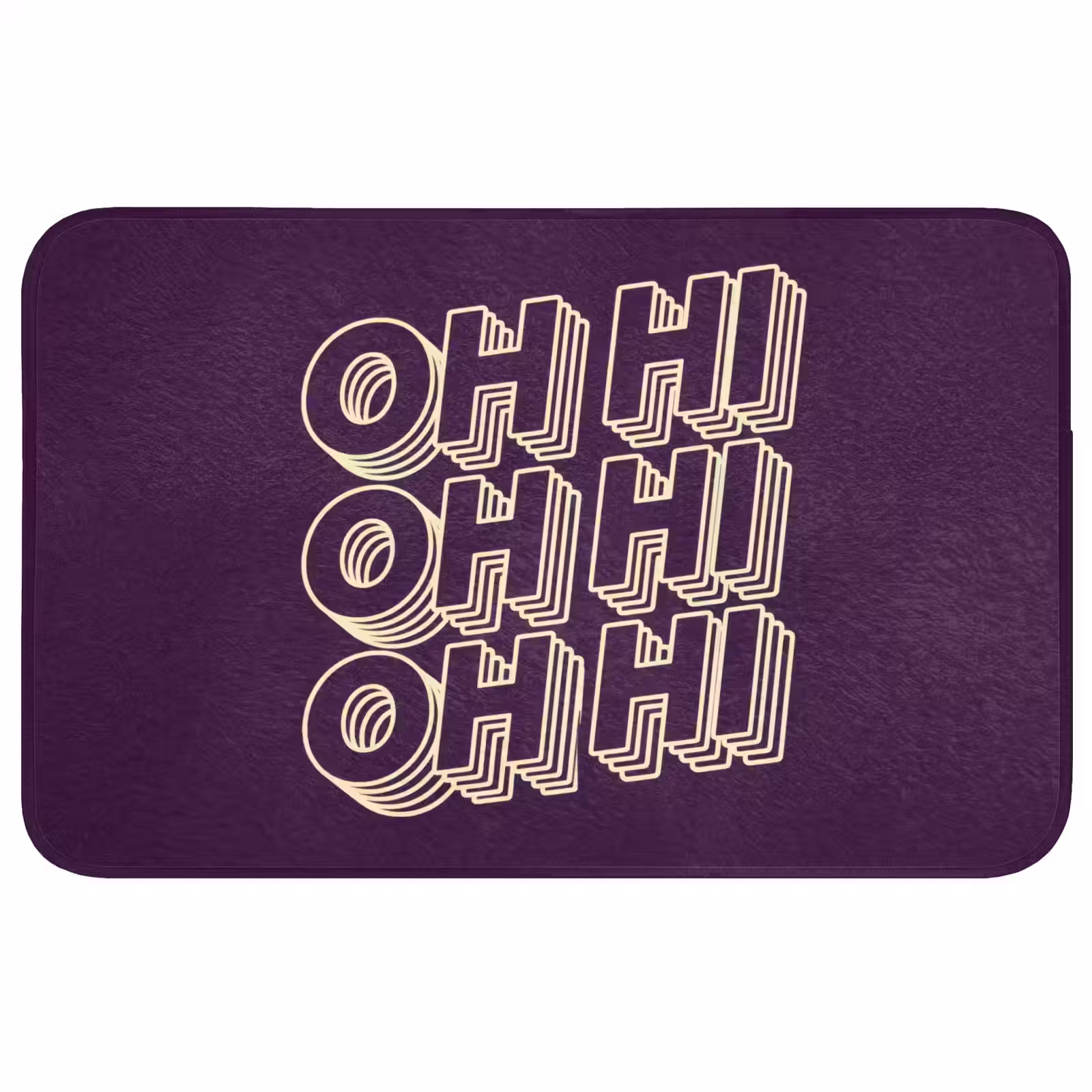 Badmat - Oh hi - Paars - 3D — 1