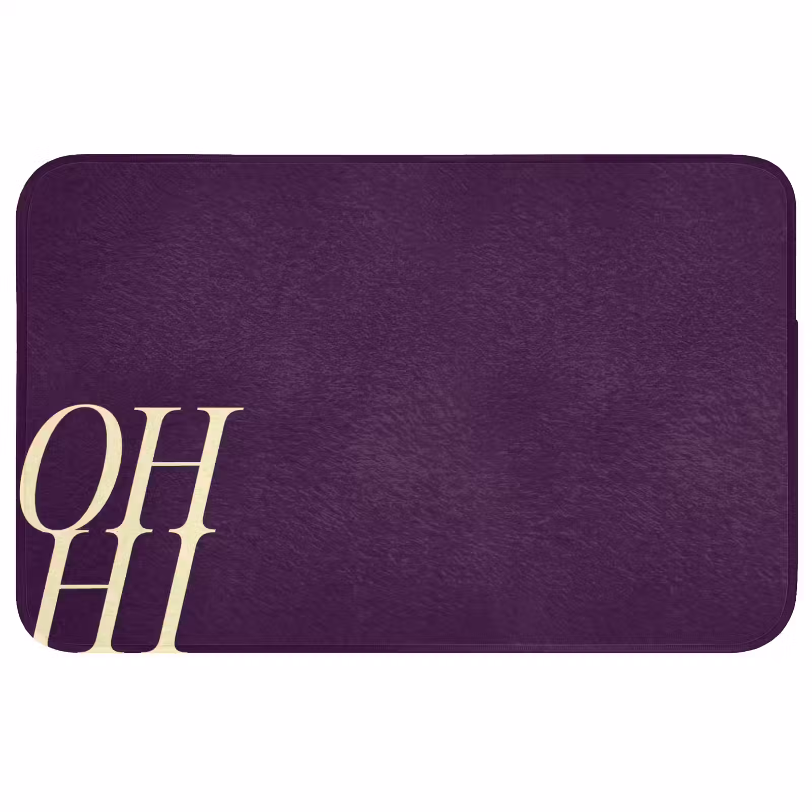 Badmat - Oh hi - Paars - Cursief — 1